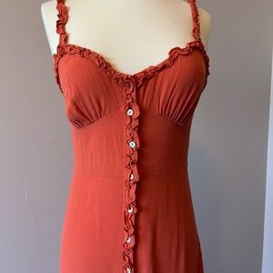 Aritzia/ Wilfred Coral Summer Dress